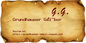 Grundhauser Gábor névjegykártya